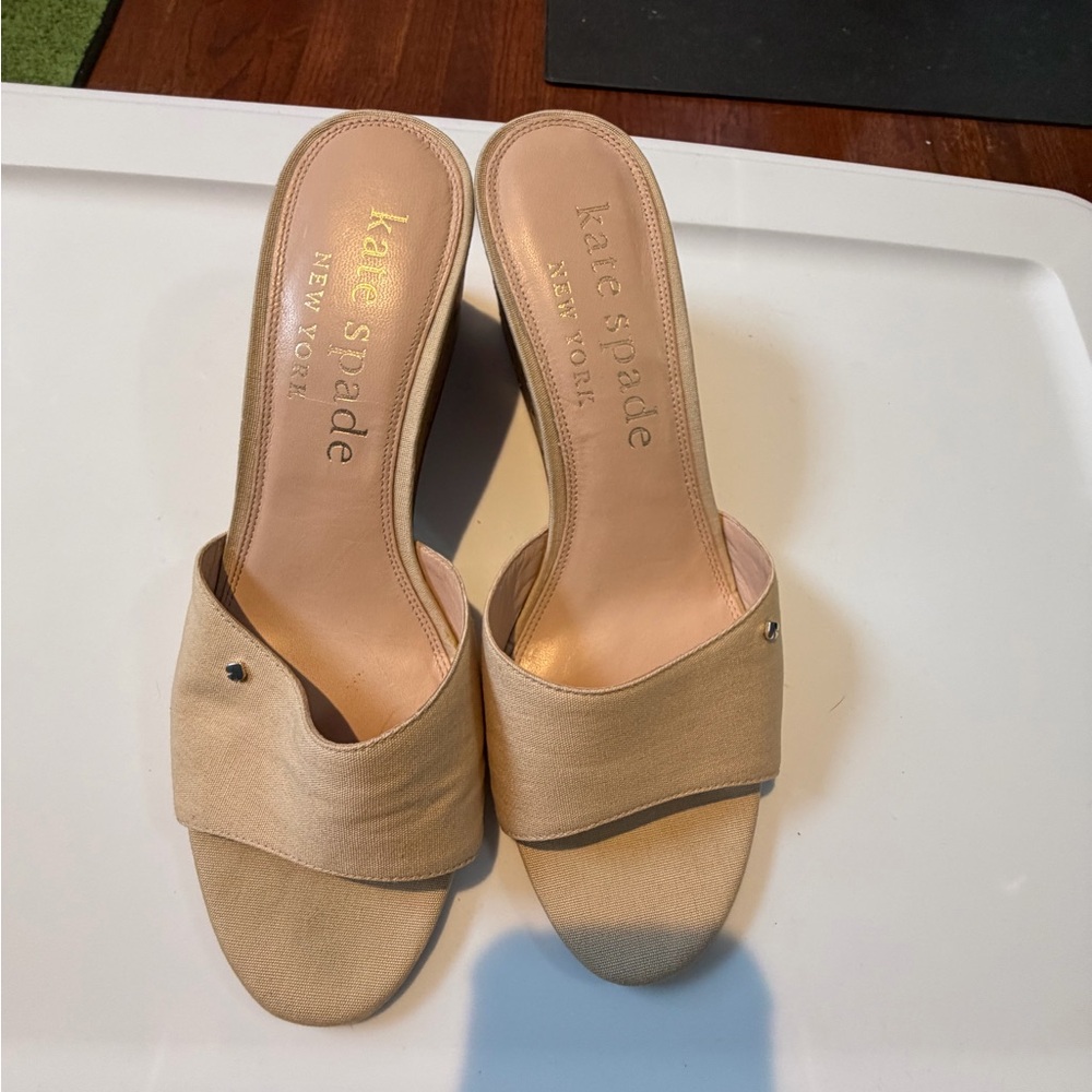 kate spade Beige Mules, size 10
